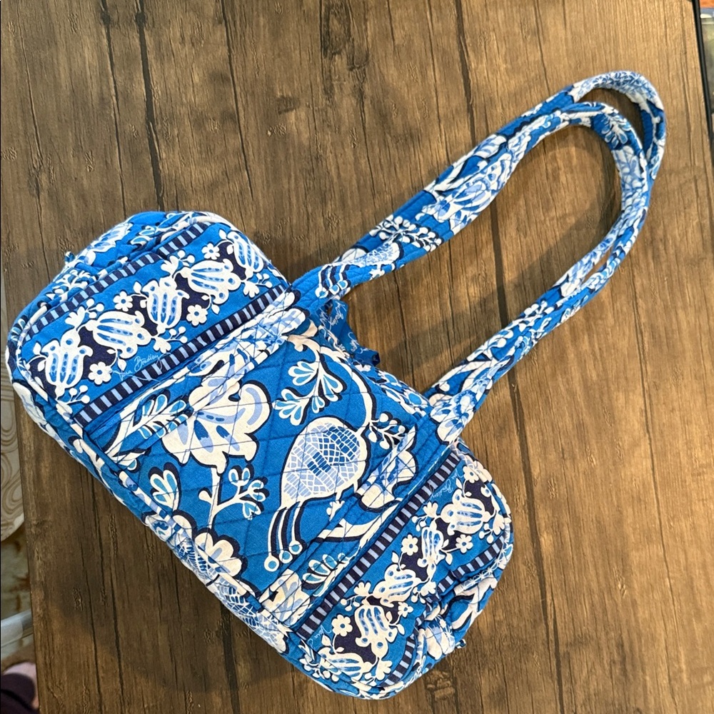 Vera Bradley Blue and White Floral Shoulder Bag